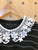 2206036 KR Floral Crochet Pearl Button Small Collar