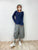 2212005 EM Emb Neck layer Tee - Navy