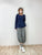 2212005 EM Emb Neck layer Tee - Navy