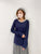 2212005 EM Emb Neck layer Tee - Navy