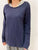2212005 EM Emb Neck layer Tee - Navy