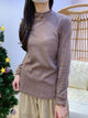 2012085  Lace Collar High Neck Inner - Brown