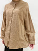 2212042 JP Ruffle Collar Lace Top - Brown