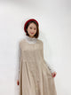 2212038 JP Herringbone Vest Dress - Beige