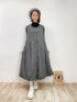2212038 JP Herringbone Vest Dress - Grey