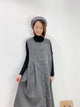 2212038 JP Herringbone Vest Dress - Grey
