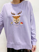 SP0055 SP Jolie Deer Embroidery Tee - Purple