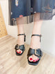 2204140 KR Buckle Strap Heeled  Sandals