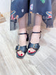 2204140 KR Buckle Strap Heeled  Sandals