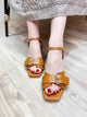 2204140 KR Buckle Strap Heeled  Sandals