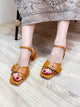 2204140 KR Buckle Strap Heeled  Sandals