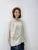 2209117 JP Gathers Collar Back Button Top - Beige