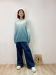2209111 JP Dip-Dye Plam logo  Sweater - Green