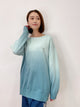 2209111 JP Dip-Dye Plam logo  Sweater - Green
