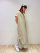 2108011 CMP Round Embroidery back Pleats OP - Beige