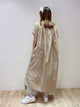 2108011 CMP Round Embroidery back Pleats OP - Beige