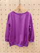 2210042 PG Embroidery Cat Tee - Purple