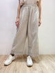 2108057 KR Drawstring Crochet Pants - Greige