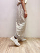 2108057 KR Drawstring Crochet Pants - Greige