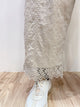 2108057 KR Drawstring Crochet Pants - Greige