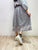 2108060 KR Pattern Tulle Embroidery Hem Skirt - Black