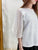 2304009 BM Check Mesh Patchwork Top - WHITE