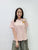 2204040 SP Animal Embroidery Pocket Top - Pink