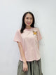 2204040 SP Animal Embroidery Pocket Top - Pink