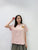 2204040 SP Animal Embroidery Pocket Top - Pink