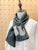 2210087 JP Cats Embroidery  Scarf -Black