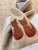2210087 JP Cats Embroidery  Scarf - Brown