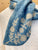 2210086 JP Floral Embroidery Scarf - Blue