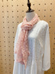 2210085 JP Scallop Edge Lace  Scarf - Pink