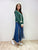 2108076 KR Colour Block Knit Zip Jacket - Green