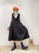 2210106 JP V-Neck Baby Cotton Tiered Dress - Black