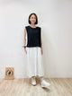 2209066 JP Wrinkle Fabric Button Down Tank OP - White
