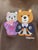 SP0047 SP Bear Couple Embroidery Pullover - Grey