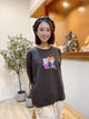 SP0047 SP Bear Couple Embroidery Pullover - Grey