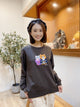 SP0047 SP Bear Couple Embroidery Pullover - Grey