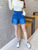 2003042 HL elastic waistband denim shorts