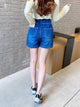 2003042 HL elastic waistband denim shorts
