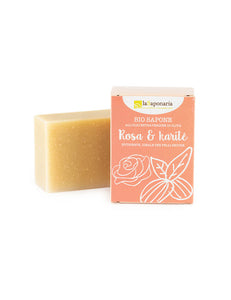 LS15 La Saponaria Organic Soap - Rose Oil and Shea Butter 有機玫瑰乳木果手工皂 [100g]