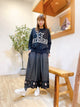 SP0035 SP Scallop Hem Brother Bear Black Denim Culottes