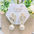 FBPA003 FB Floral Crystal Pierced Earrings
