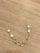MENE0002 ME Cotton Pearls and Chain Necklace