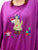 2210042 PG Embroidery Cat Tee - Purple