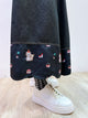 SP0035 SP Scallop Hem Brother Bear Black Denim Culottes