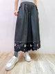 SP0035 SP Scallop Hem Brother Bear Black Denim Culottes