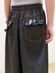 SP0035 SP Scallop Hem Brother Bear Black Denim Culottes