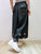 SP0035 SP Scallop Hem Brother Bear Black Denim Culottes